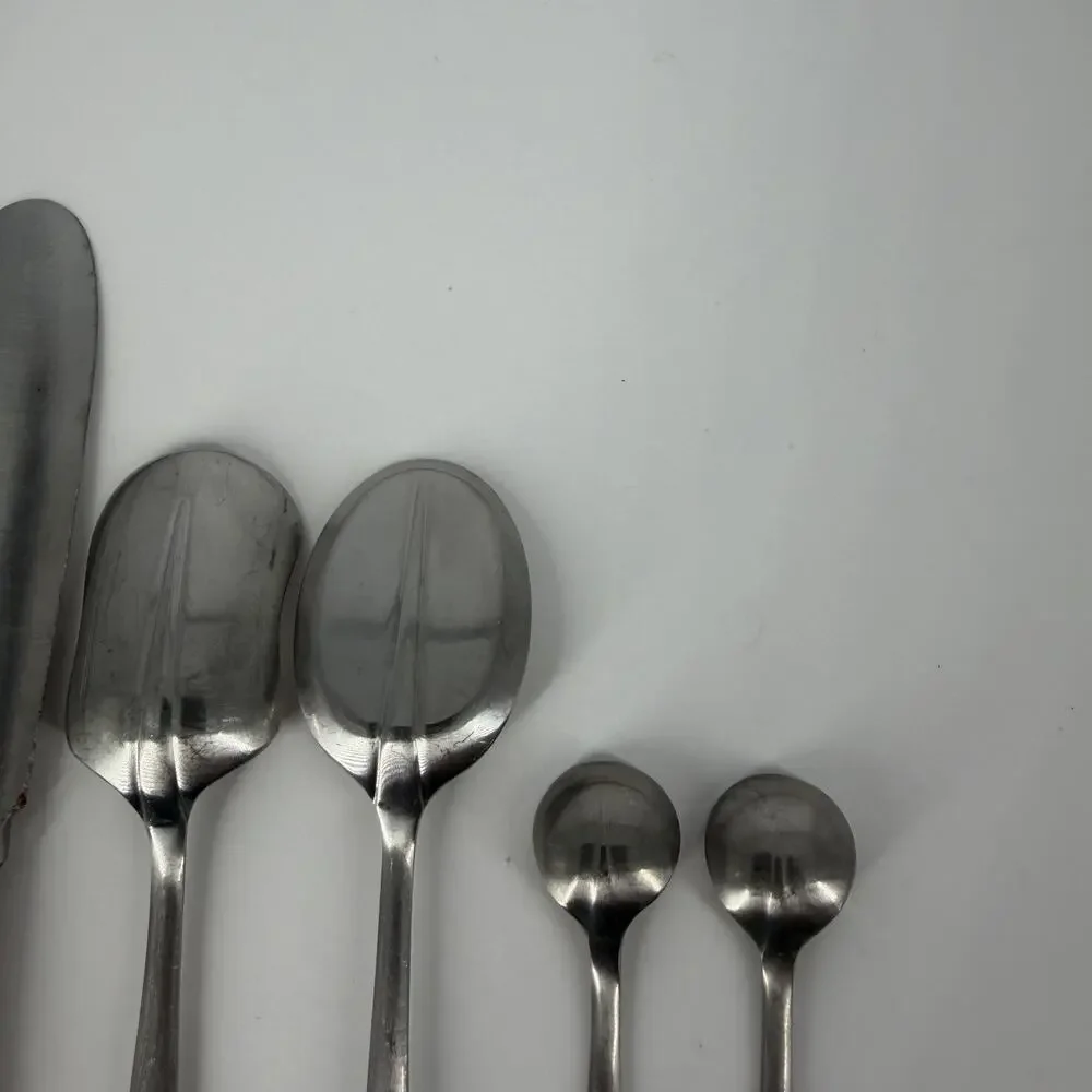 7X Serving Cooper Bros QUEEN ANNE Stainless England Fork Bonbon Sugars Spoons